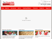 Tablet Screenshot of chungwahcac.org.au